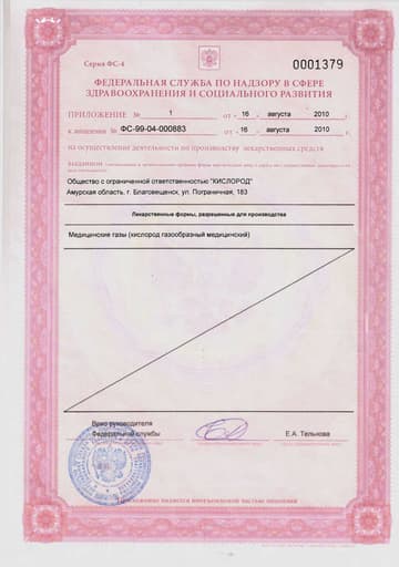 Свидетельство о регистрации