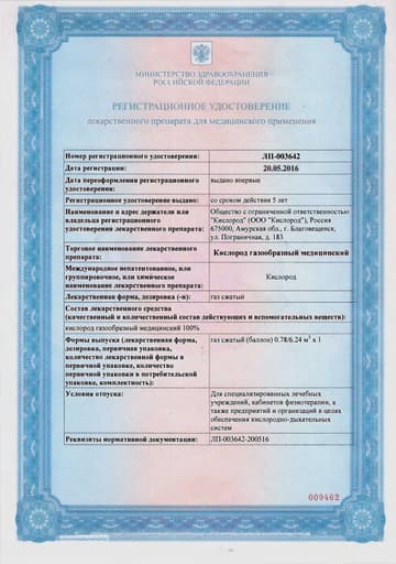 Свидетельство о регистрации